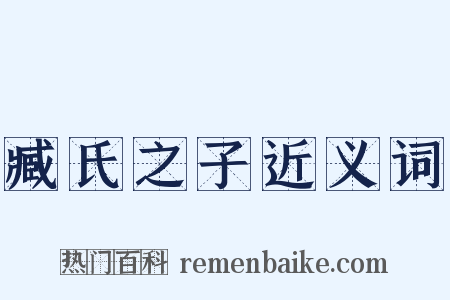 臧氏之子近义词是什么意思的图片
